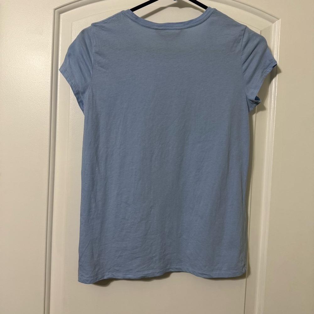 Polo Ralph Lauren Floral Logo Tshirt Girls Size XL 16 Light Blue - Picture 4 of 5